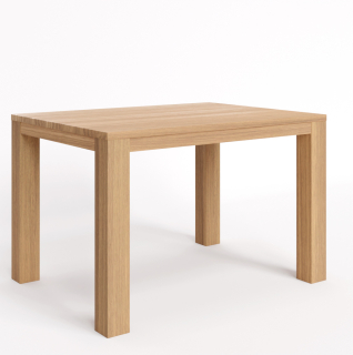 Stůl s lubem 100x160 rovné rohy dub